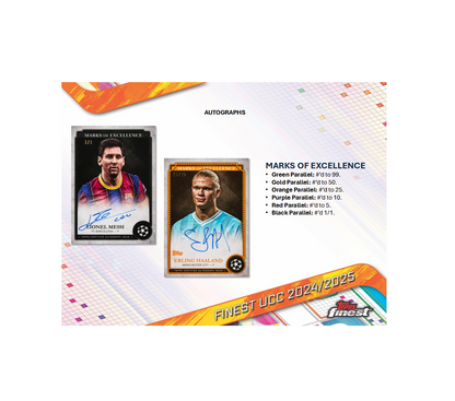 2024-25 Topps Finest UEFA Club Competitions Soccer Hobby Box