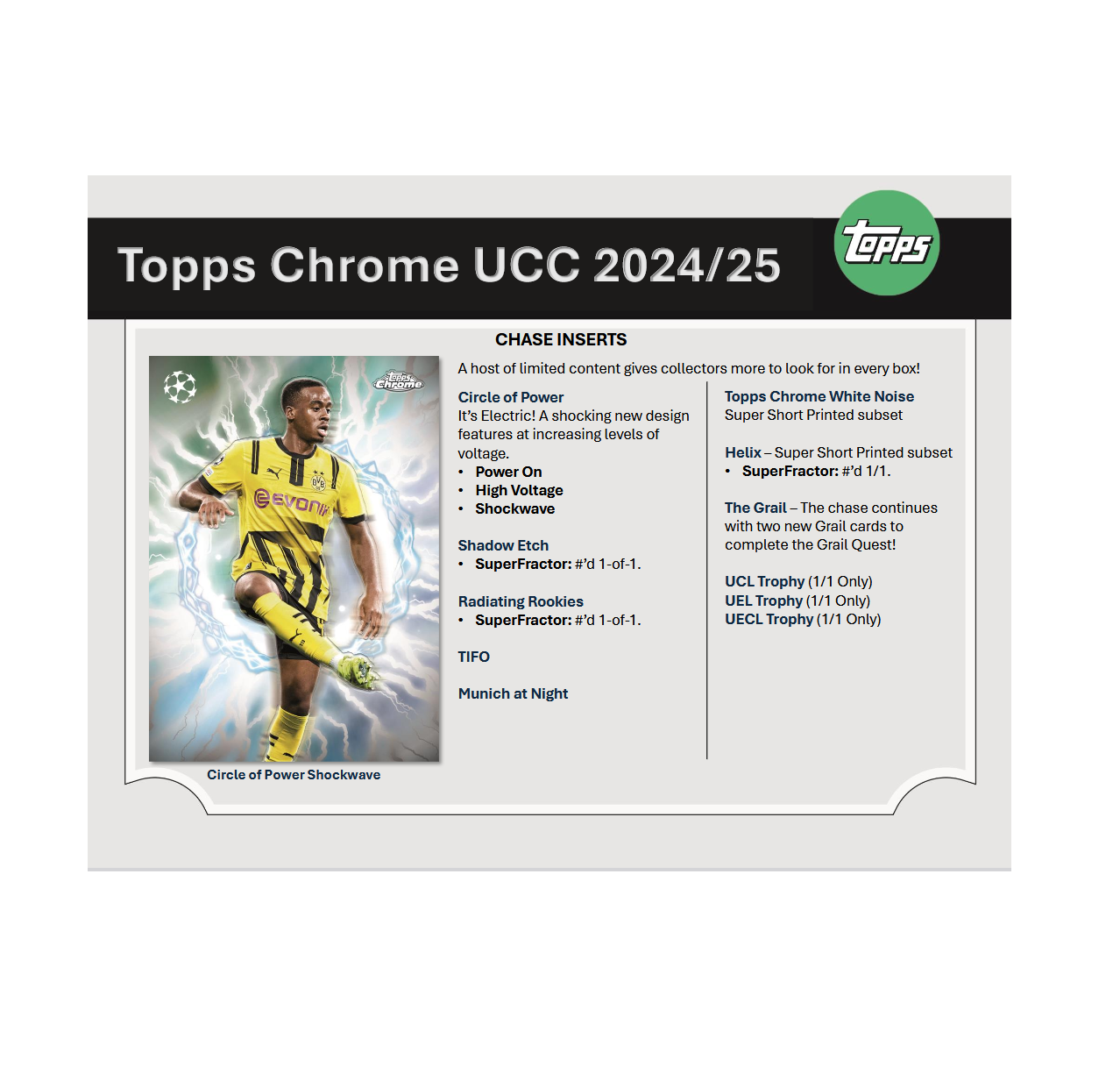 2024-25 Topps Chrome UEFA Club Competitions Soccer Jumbo Hobby 8-Box Case