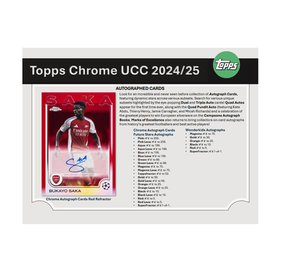 2024-25 Topps Chrome UEFA Club Competitions Soccer Jumbo Hobby Box