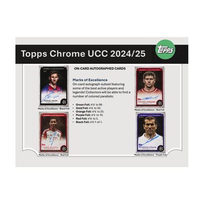 2024-25 Topps Chrome UEFA Club Competitions Soccer Jumbo Hobby Box