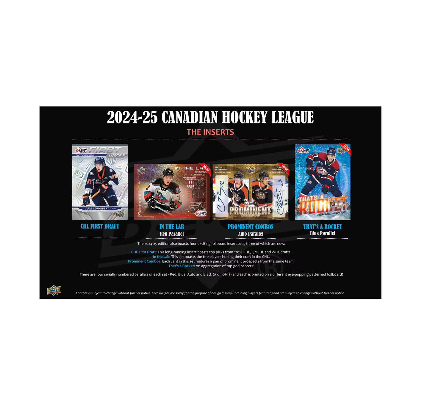 2024-25 Upper Deck CHL Hockey Hobby 20-Box Case