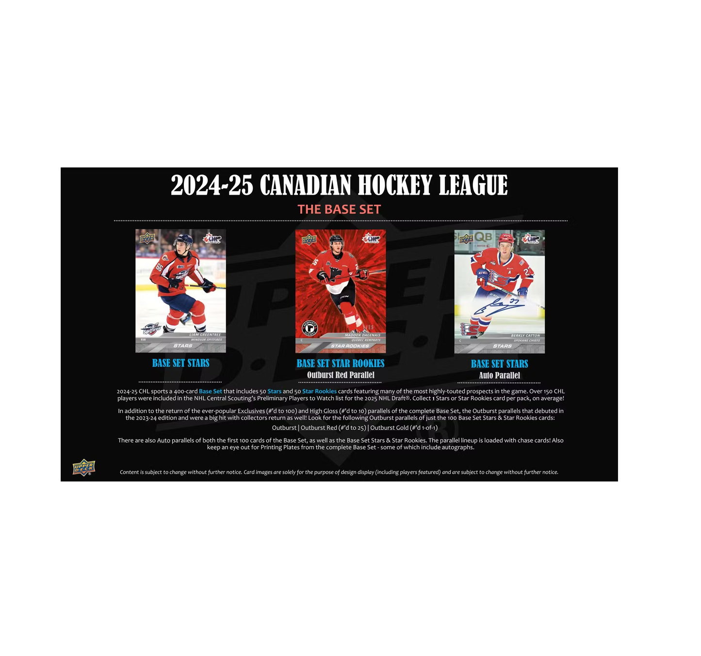 2024-25 Upper Deck CHL Hockey Hobby 20-Box Case