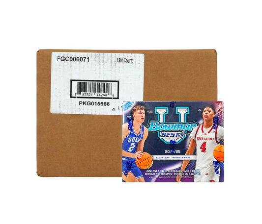 2024-25 Bowman University Best Basketball Hobby 12-Box Case