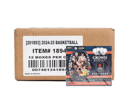2024-25 Panini Turkish Airlines Euroleague Crown Royale Basketball Hobby 12-Box Case