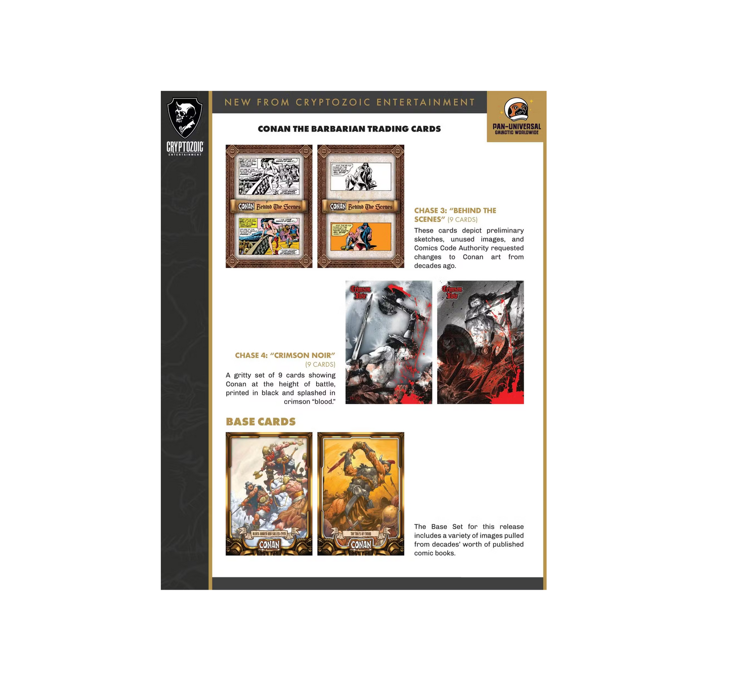 2024 Cryptozoic Conan the Barbarian Trading Cards Hobby 12-Box Case