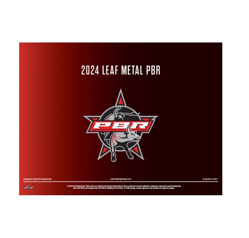 2024 Leaf Metal Professional Bull Riders PBR Hobby 10-Box Case