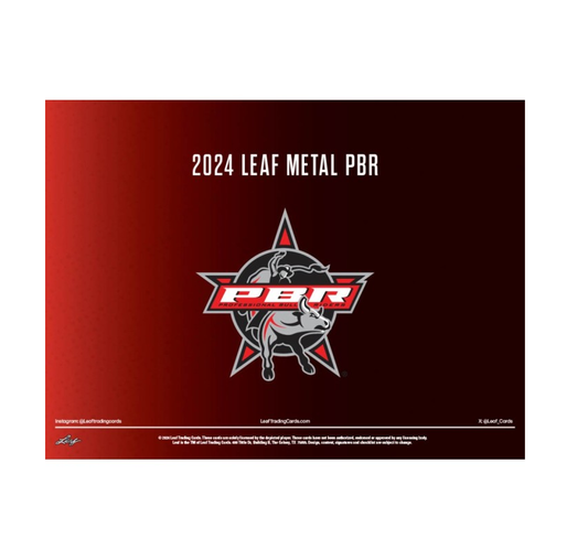 2024 Leaf Metal Professional Bull Riders PBR Hobby 10-Box Case