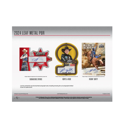 2024 Leaf Metal Professional Bull Riders PBR Hobby Box
