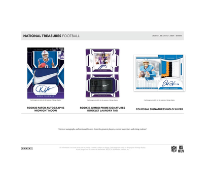 2024 Panini National Treasures Football Hobby 4-Box Case