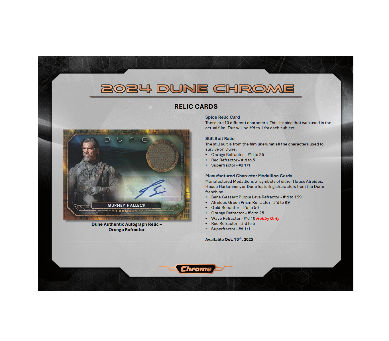2024 Topps Dune Chrome Hobby Box