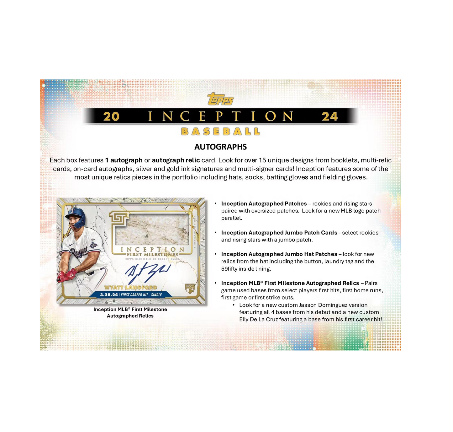 2024 Topps Inception Baseball Hobby Box