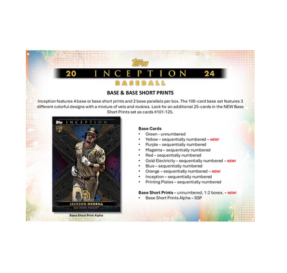 2024 Topps Inception Baseball Hobby Box