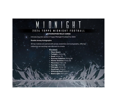 2024 Topps Midnight Football Hobby Box