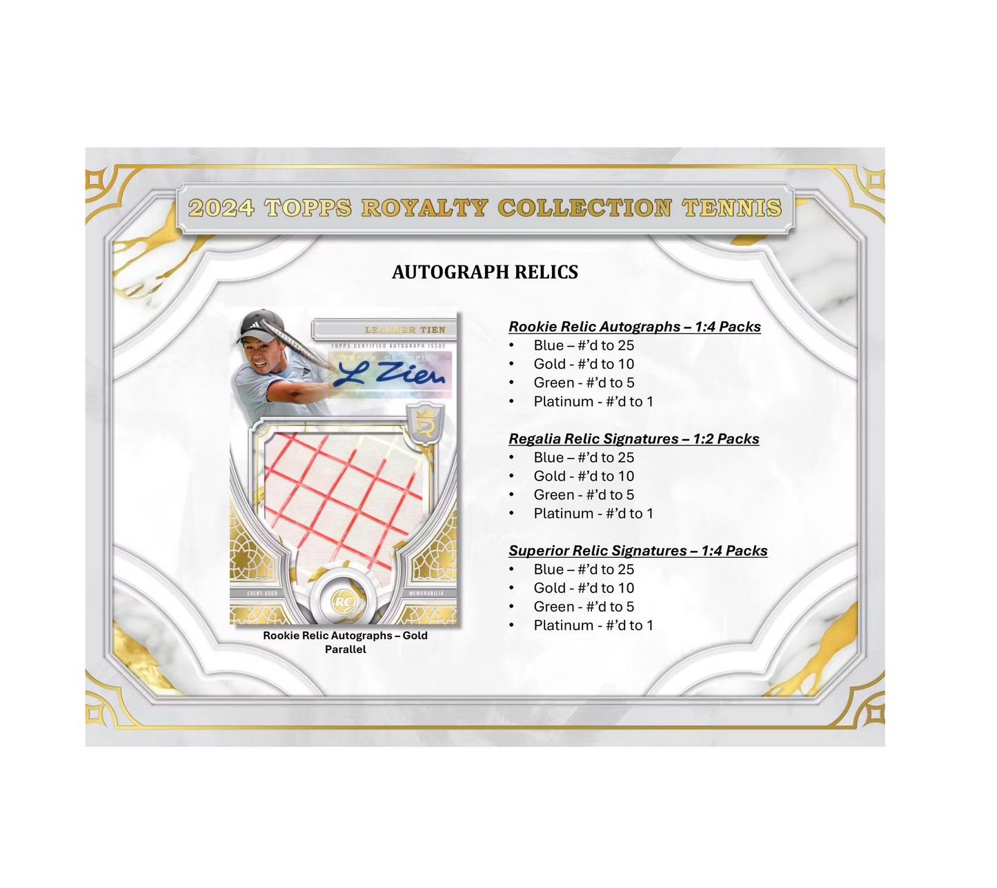2024 Topps Royalty Tennis Hobby Box