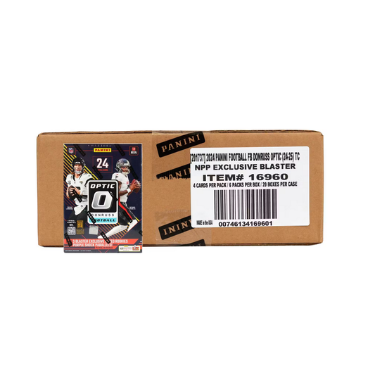 2024 Panini Donruss Optic Football Blaster 20-Box Case (Purple Shock Parallels)