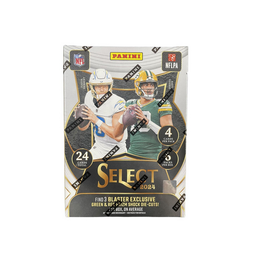 2024 Panini Select Football Hobby Blaster Box (Green and Red Prizm Shock)