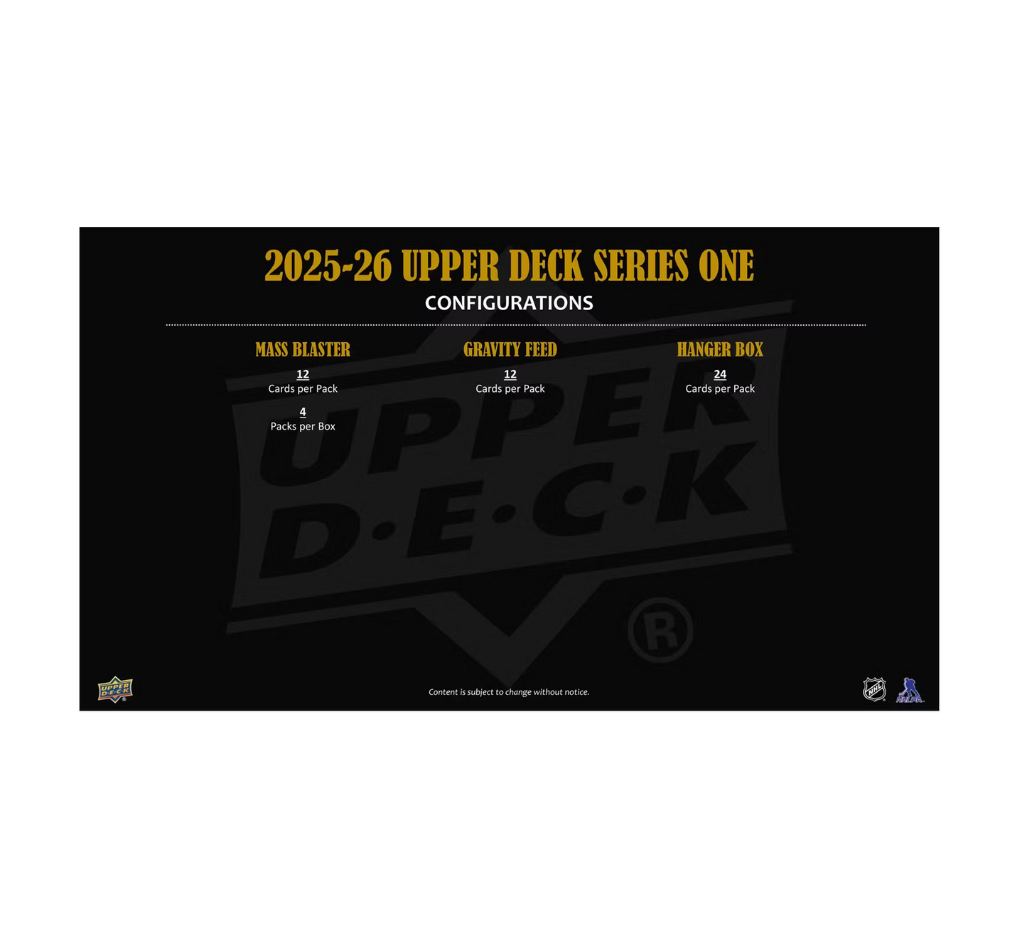 2025-26 Upper Deck Series 1 Hockey Blaster 20-Box Case