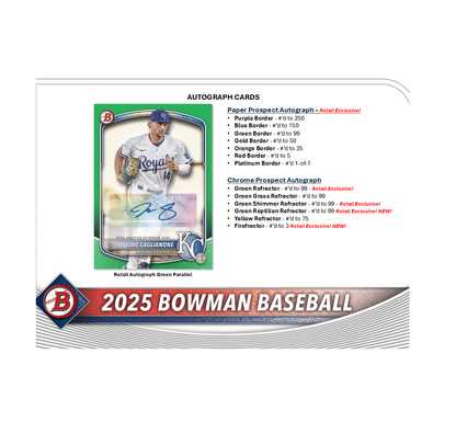2025 Bowman Baseball Mega 20-Box Case