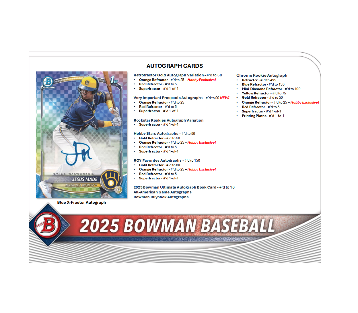 2025 Bowman Baseball Hobby Pack