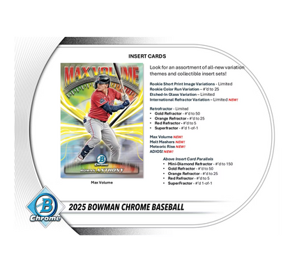 2025 Bowman Chrome Baseball Hobby Box