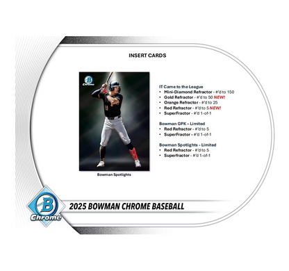 2025 Bowman Chrome Baseball Hobby Box