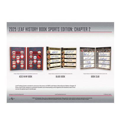 2025 Leaf History Book Sports Edition Chapter 2 Box