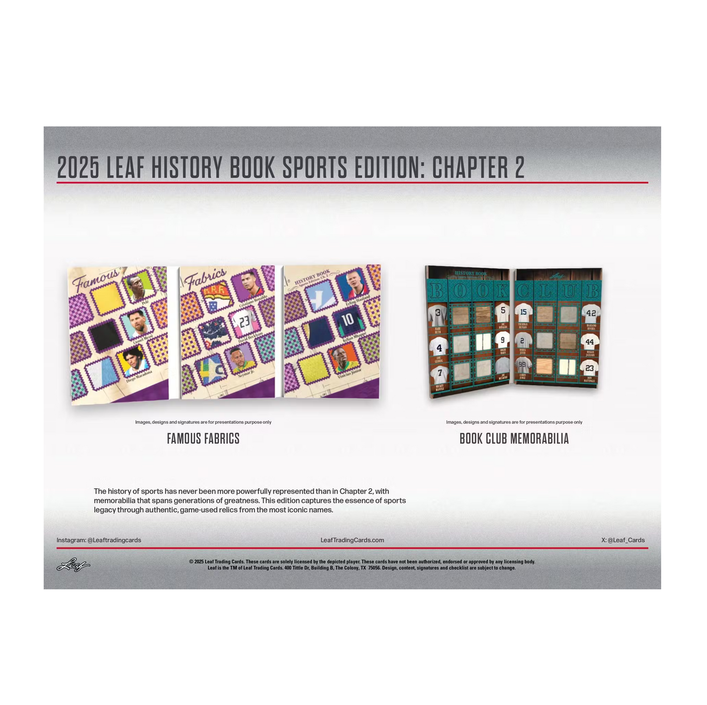 2025 Leaf History Book Sports Edition Chapter 2 Box
