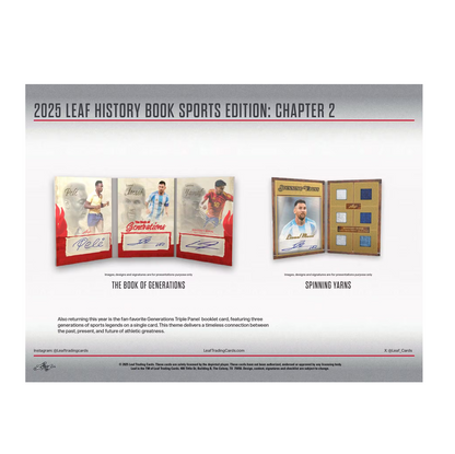 2025 Leaf History Book Sports Edition Chapter 2 Box