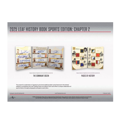 2025 Leaf History Book Sports Edition Chapter 2 Box