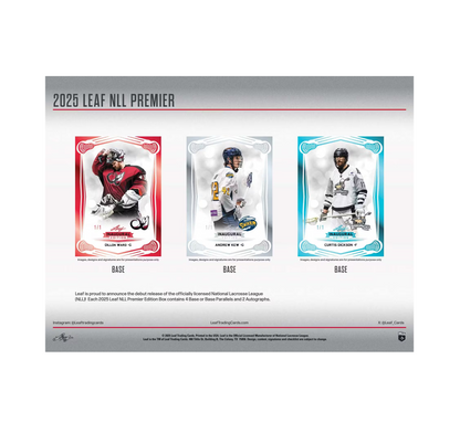 2025 Leaf National Lacrosse League Premier Edition 12-Box Case