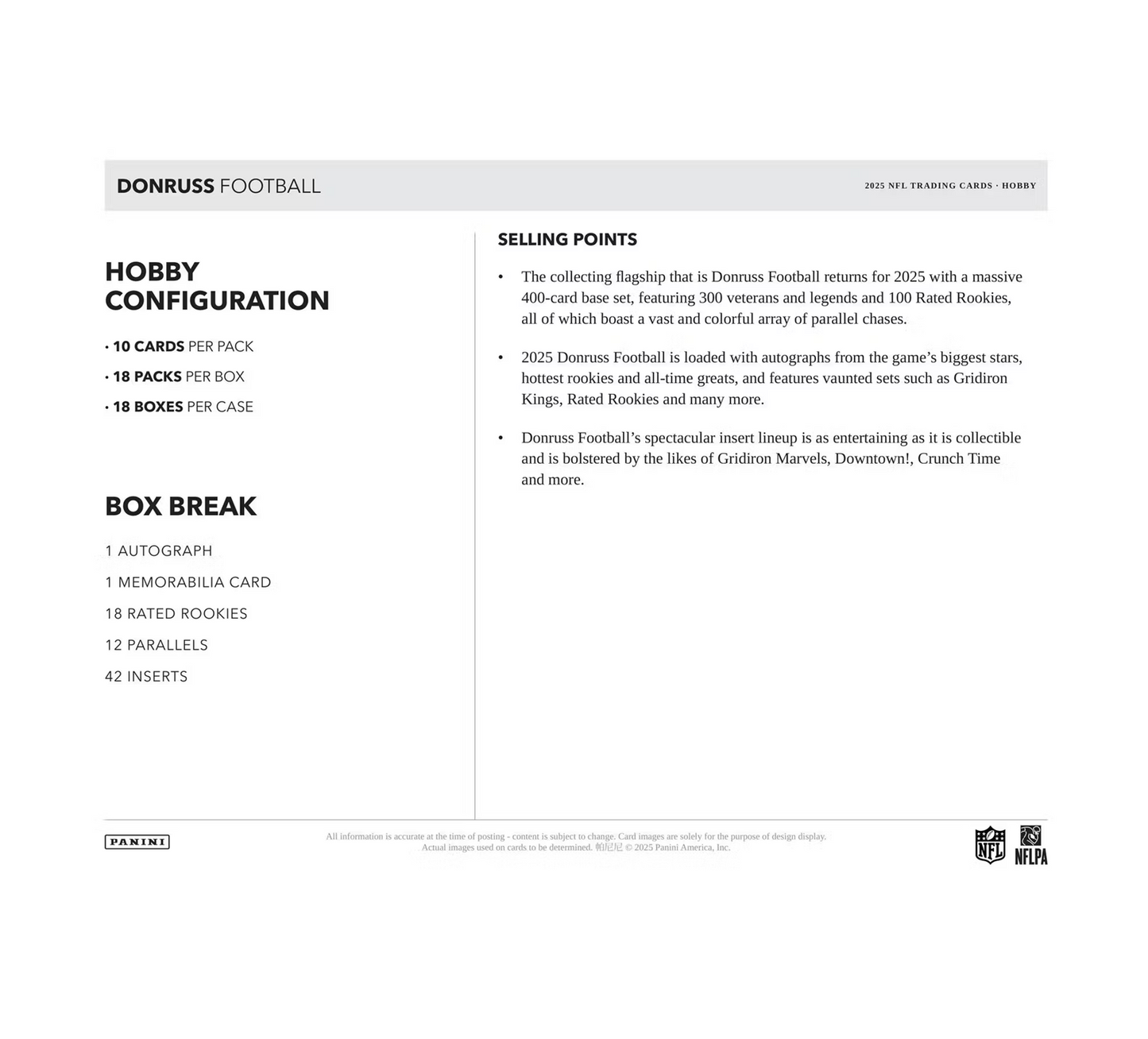 2025 Panini Donruss Football Hobby Pack
