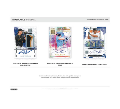 2025 Panini Impeccable Baseball Hobby 3-Box Case
