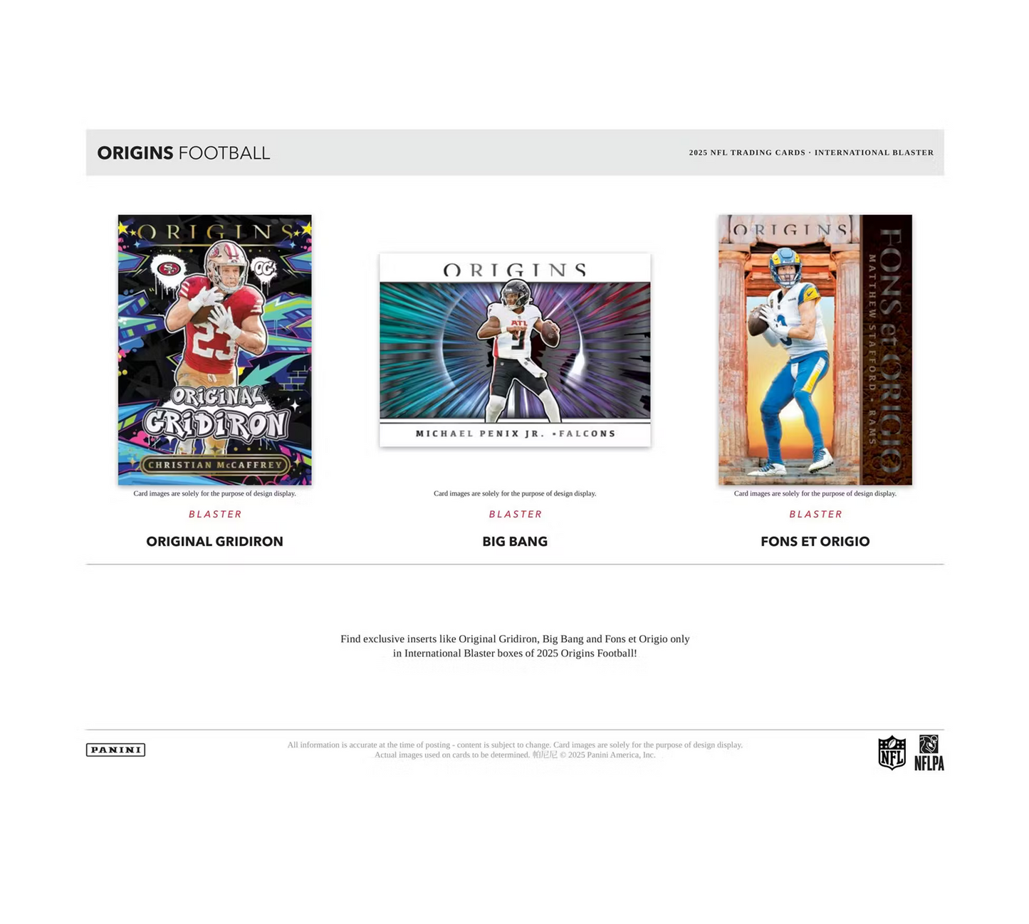 2025 Panini Origins Football International Blaster Box