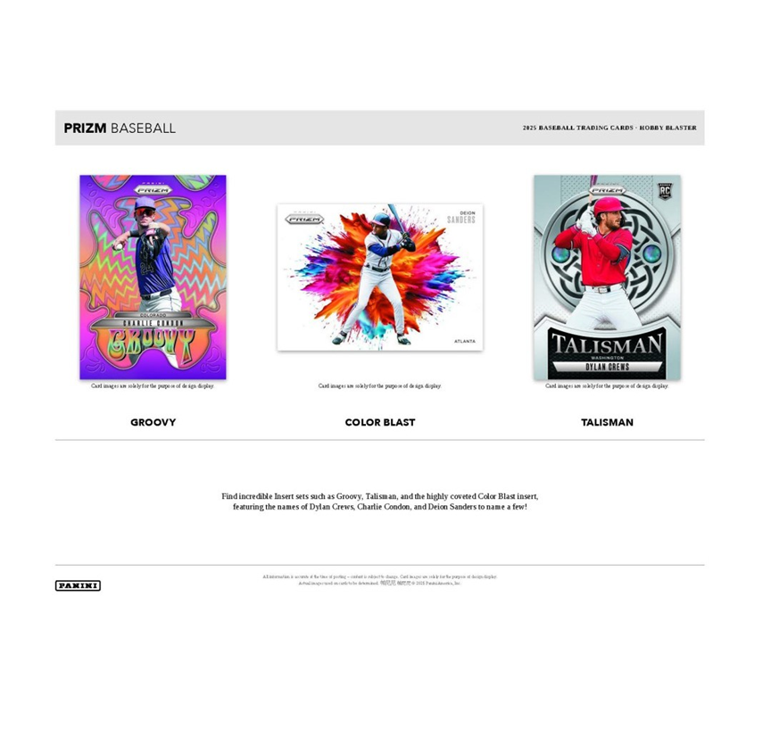 2025 Panini Prizm Baseball Hobby Blaster Box (Red Ice Prizms)