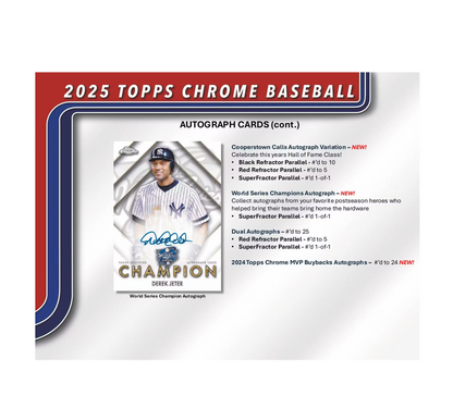 2025 Topps Chrome Baseball Blaster 40-Box Case