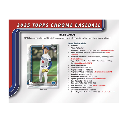 2025 Topps Chrome Baseball Blaster 40-Box Case
