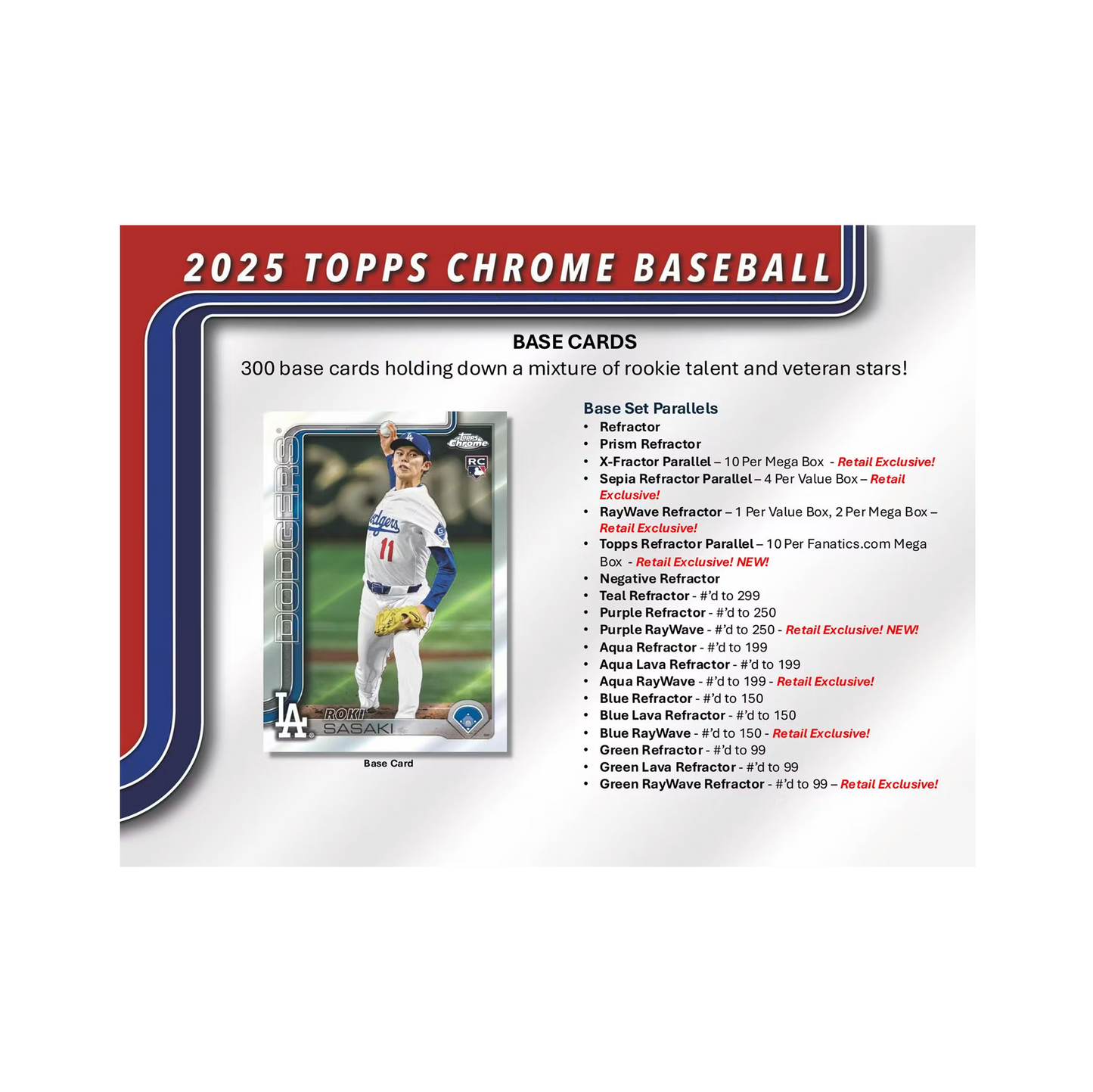2025 Topps Chrome Baseball Mega 20-Box Case
