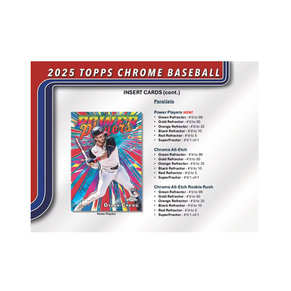 2025 Topps Chrome Baseball Mega 20-Box Case
