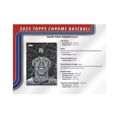 2025 Topps Chrome Baseball Mega 20-Box Case