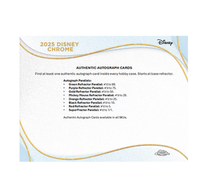 2025 Topps Chrome Disney Hobby 12-Box Case