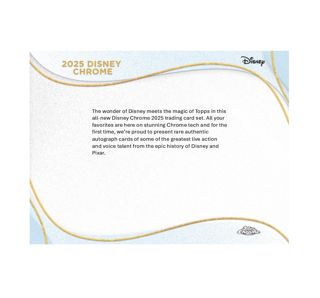 2025 Topps Chrome Disney Hobby Box