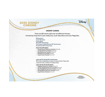 2025 Topps Chrome Disney Hobby 12-Box Case