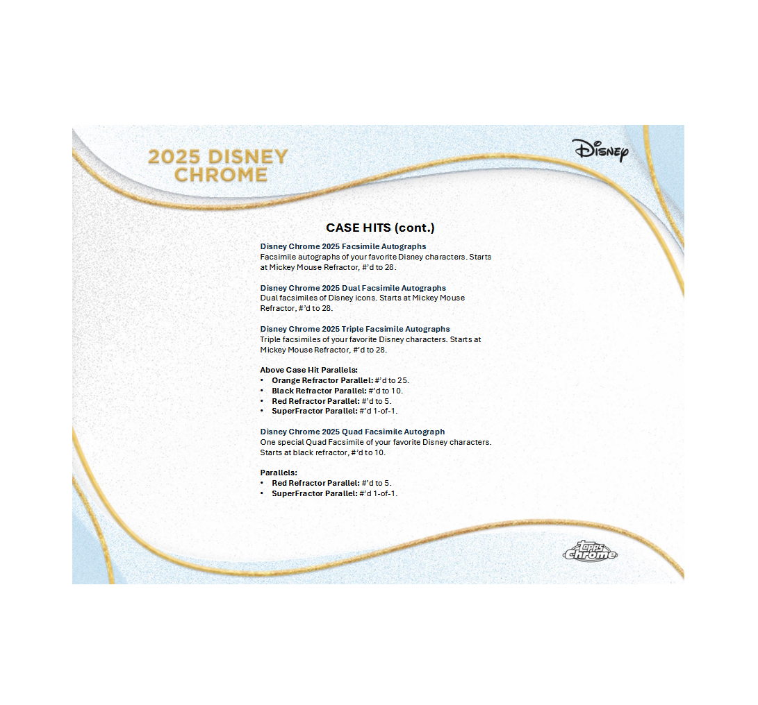 2025 Topps Chrome Disney Hobby Box