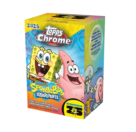 2025 Topps Chrome Spongebob Squarepants 25th Anniversary Blaster Box