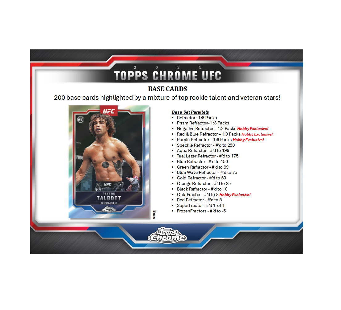 2025 Topps Chrome UFC Hobby Box