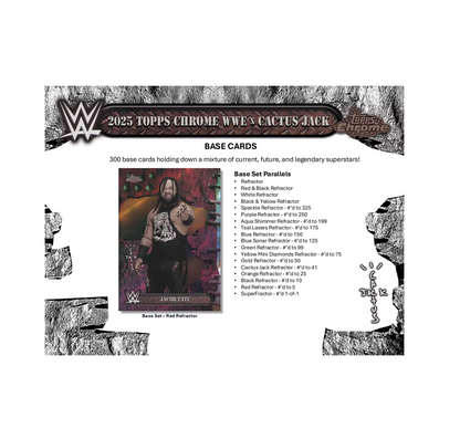 2025 Topps Chrome WWE x Cactus Jack Hobby 12-Box Case