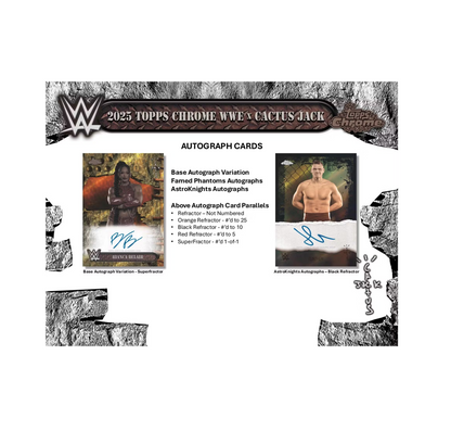 2025 Topps Chrome WWE x Cactus Jack Hobby 12-Box Case