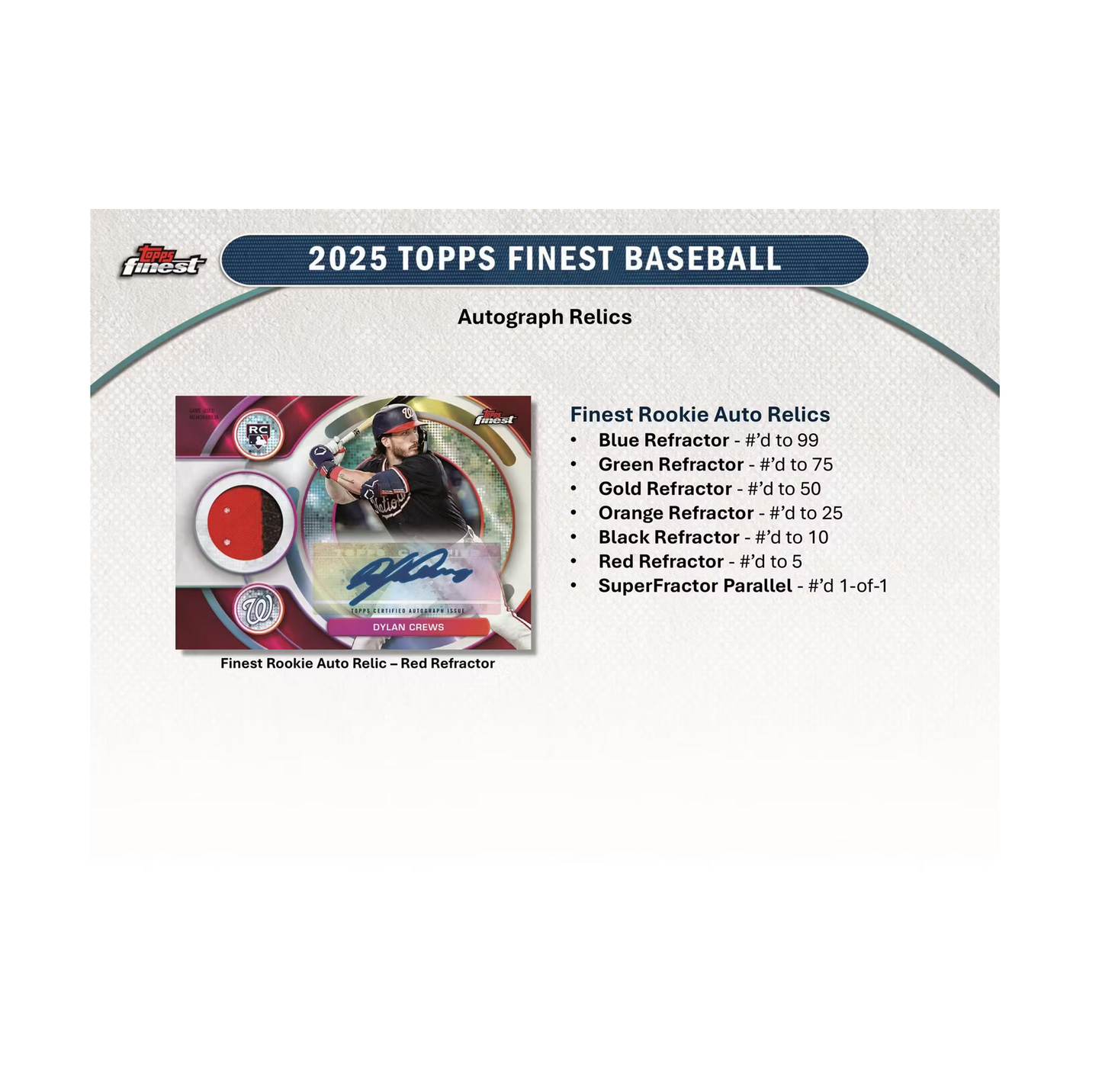 2025 Topps Finest Baseball Hobby Box