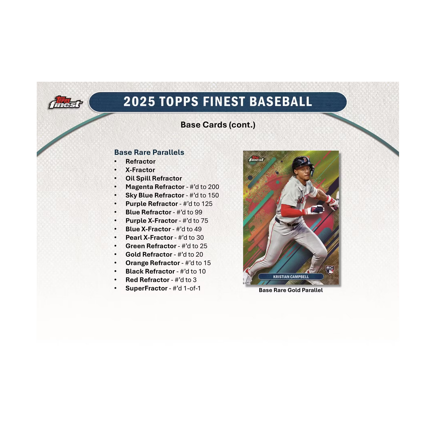 2025 Topps Finest Baseball Hobby Box