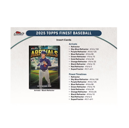 2025 Topps Finest Baseball Hobby Box